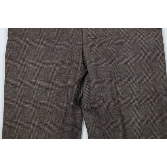 Vtg 60s 70s Streetwear Mens 32x28 Heavy Wool Flannel Wide Leg Chino Pants USA - Picture 3 of 13